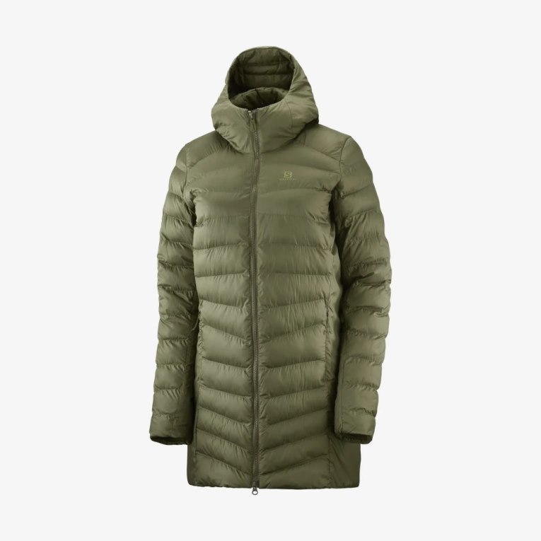 Jaquetas Isoladas Salomon Essential Xwarm Long Feminino Verde Oliva | PT Z97621